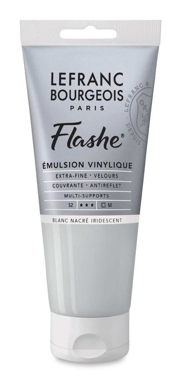 Lefranc & Bourgeois Flashe Vinyl Paint - Iridescent Pearl White, 80 ml